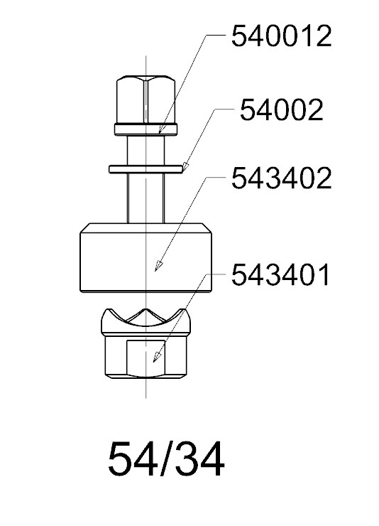PERFORADOR REDONDO PARA CHAPA  FORZA  SERIE 54